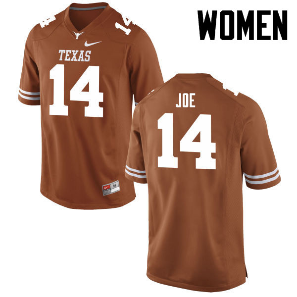Women #14 Lorenzo Joe Texas Longhorns College Football Jerseys-Tex Orange